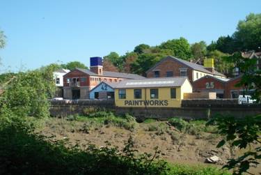 View over river towards Paintworks