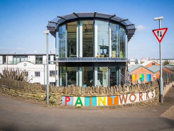 Paintworks entrance and buildings