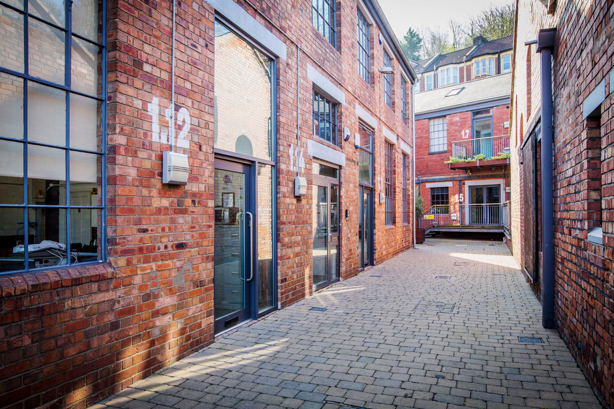 Redbrick converted buildings at Paintworks, Bristol